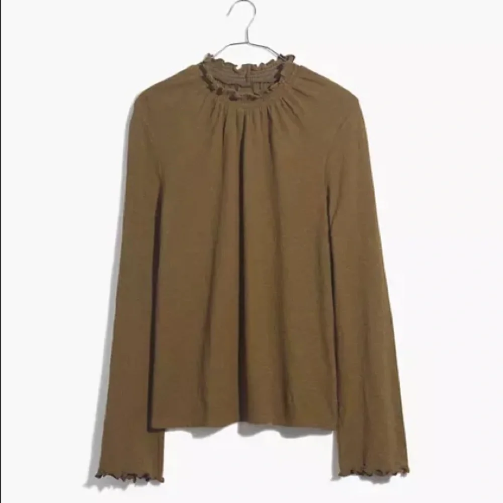 Madewell Texture & Thread Ruffled Mockneck Top - Picture 2 of 3